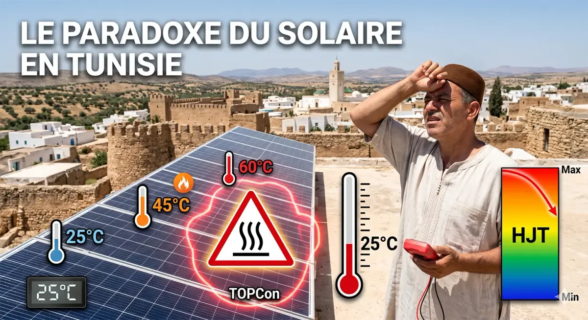 Vos panneaux solaires produisent moins quand il fait chaud en Tunisie : Le chiffre exact que personne ne vous montre