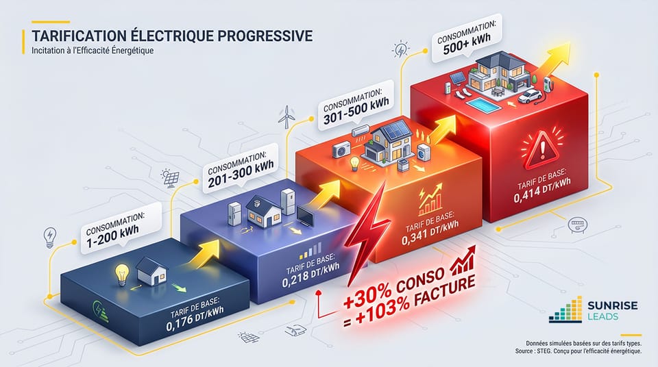 Les Tarifs STEG 2026 - Les prix de l'électricité en Tunisie